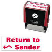 "Terug naar afzender" & golvende pijl rubberen ste Zelfinktende Stempel (In situ)