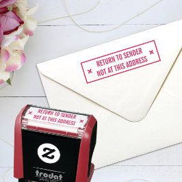Terug naar Afzender Niet op dit Adres Douanekantoo Zelfinktende Stempel
