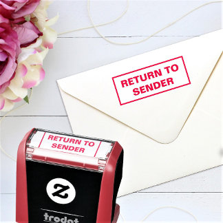 Terug naar afzender of eigen tekst zakelijk kantoo zelfinktende stempel