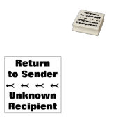 "Terug naar afzender", "Onbekende ontvanger" Rubberstempel (Gestempeld)