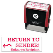"TERUG NAAR AFZENDER", "Onbekende ontvanger" Zelfinktende Stempel (In situ)