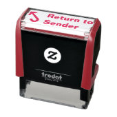 "Terug naar afzender" & Pijl rubber stempel (Product)