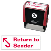 "Terug naar afzender" & Pijl rubber stempel (In situ)