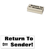 "Terug naar afzender" + Pijl-rubberen stempel (Gestempeld)