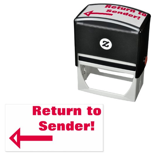"Terug naar Afzender!" Rubber Stempel (In situ)