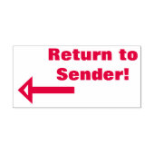 "Terug naar Afzender!" Rubber Stempel (Design)