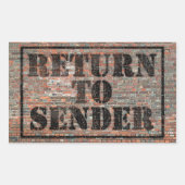 Terug naar afzender sticker (Voorkant)