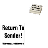 "Terug naar afzender!" "Verkeerd adres" Rubberen s Rubberstempel (Gestempeld)