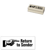 Terug naar afzender Vinger Pointing  Mail Rubberstempel (Gestempeld)