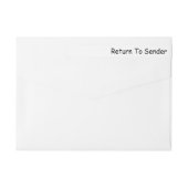 Terug naar afzender Wraparound Adreslabel (Achterkant)