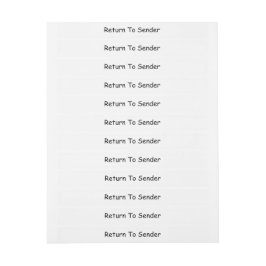 Terug naar afzender Wraparound Adreslabel