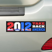 Terug naar Amerika 2012 Bumpersticker (Op auto)