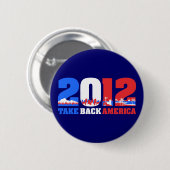 Terug naar Amerika 2012 Ronde Button 5,7 Cm (Voorkant /achterkant)