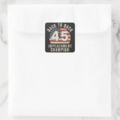 Terug naar Back Impeachment Champ American Vinta Vierkante Sticker (Tas)