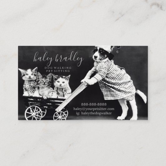  Terug naar Back Pet Dog Cat Sitting Visitekaartje (Achterkant)