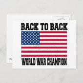 Terug naar Back World War Champion Briefkaart (Voorkant / Achterkant)