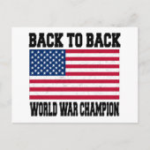 Terug naar Back World War Champion Briefkaart (Voorkant)