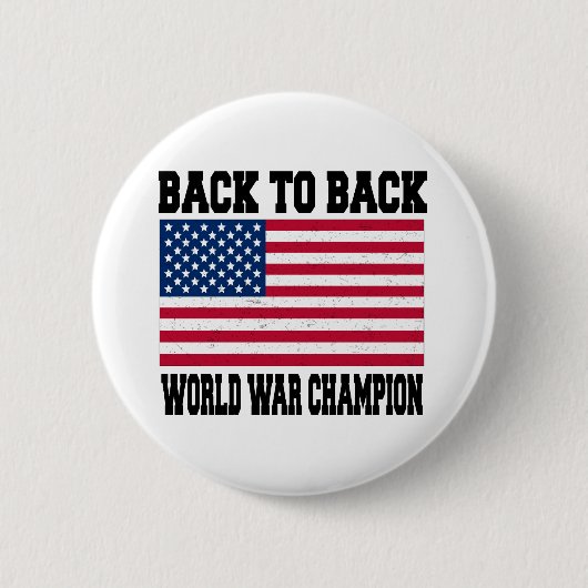 Terug naar Back World War Champion Ronde Button 5,7 Cm (Voorkant)