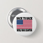 Terug naar Back World War Champion Ronde Button 5,7 Cm (Voorkant /achterkant)