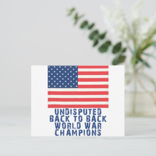 Terug naar Back World War Champions Briefkaart (Staand voorkant)