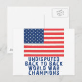 Terug naar Back World War Champions Briefkaart (Voorkant / Achterkant)
