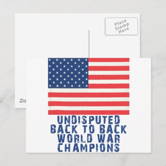 Terug naar Back World War Champions Briefkaart (Voorkant / Achterkant)