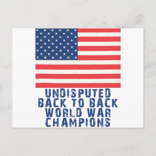 Terug naar Back World War Champions Briefkaart (Voorkant)