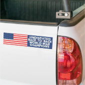 Terug naar Back World War Champions Bumpersticker (Op Truck)