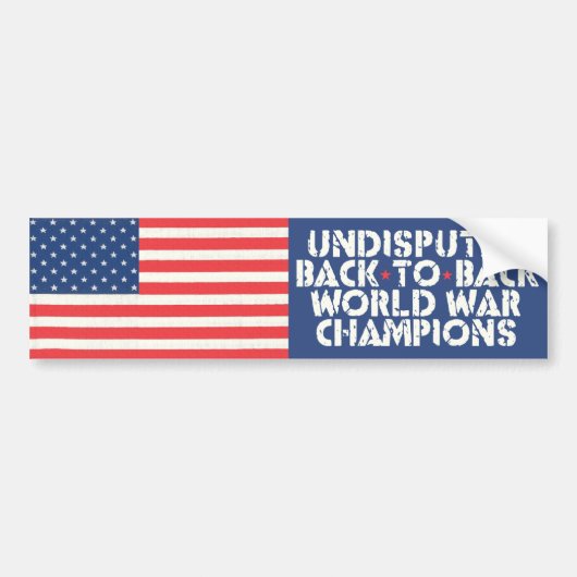 Terug naar Back World War Champions Bumpersticker (Voorkant)