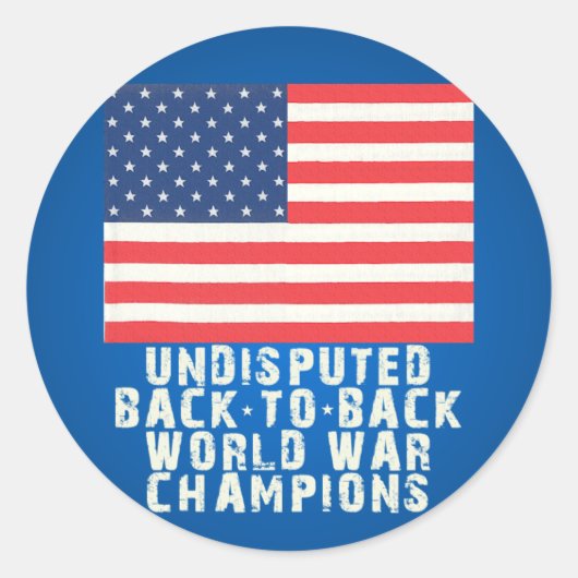 Terug naar Back World War Champions Ronde Sticker (Voorkant)