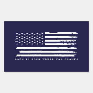Terug naar Back World War Champs, Amerikaanse vlag Rechthoekige Sticker