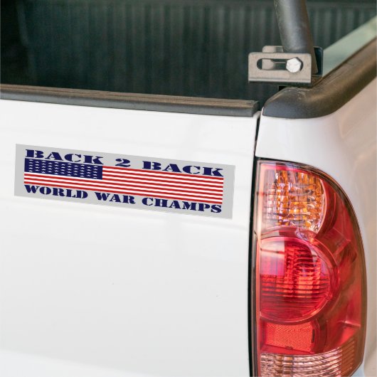 Terug naar Back World War Champs Bumpersticker (Op Truck)