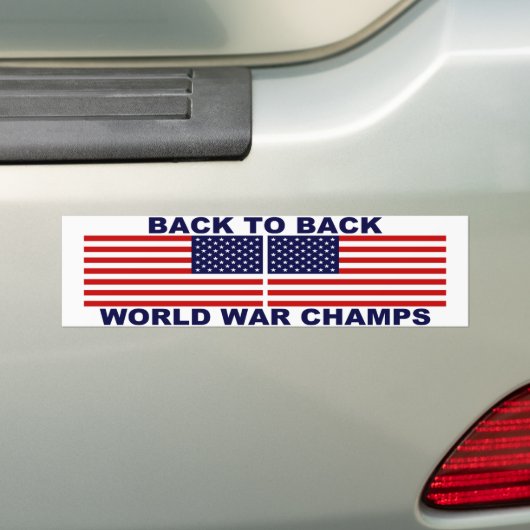 Terug naar Back World War Champs Bumpersticker (Op auto)