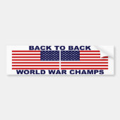 Terug naar Back World War Champs Bumpersticker (Voorkant)