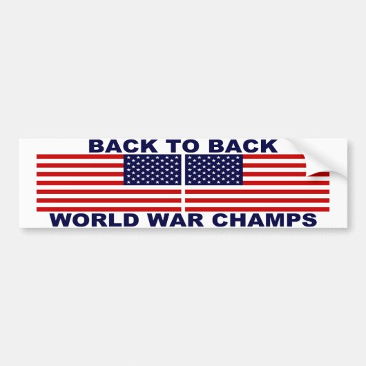 Terug naar Back World War Champs Bumpersticker (Voorkant)