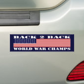 Terug naar Back World War Champs Bumpersticker (Op auto)