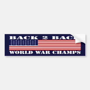 Terug naar Back World War Champs Bumpersticker