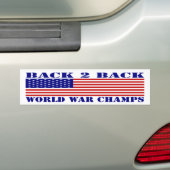 Terug naar Back World War Champs Bumpersticker (Op auto)