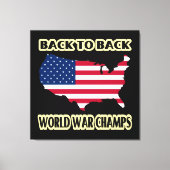Terug naar Back World War Champs Canvas Afdruk (Voorkant)