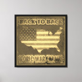 Terug naar Back World War Champs Canvas Afdruk (Voorkant)