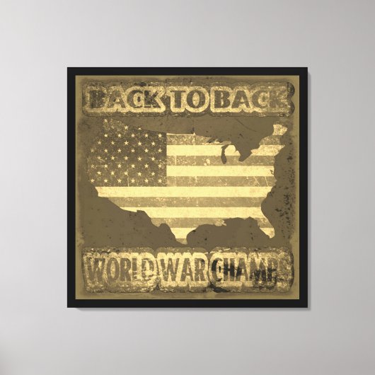 Terug naar Back World War Champs Canvas Afdruk (Voorkant)