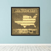 Terug naar Back World War Champs Canvas Afdruk (Insitu (Houten vloer))