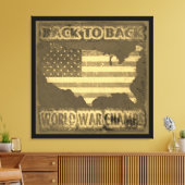 Terug naar Back World War Champs Canvas Afdruk (Insitu (Woonkamer))