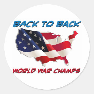 Terug naar Back World War Champs Ronde Sticker