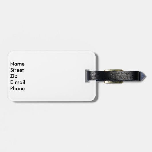 Terug naar bagagelabel op school (Achterkant horizontaal)