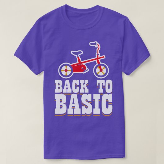 Terug naar Basic-cadeauverjaardag met drie cyclusc T-shirt (Design voorkant)