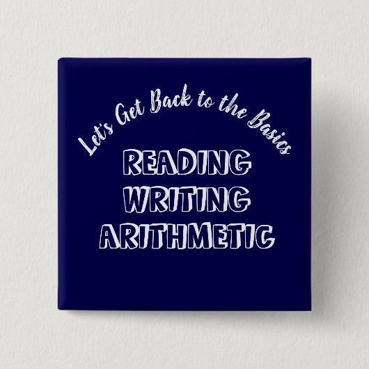 Terug naar Basics-Buttonnen Vierkante Button 5,1 Cm (Voorkant)