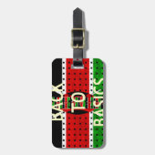 Terug naar Basics: Kenia Vlag Thema Weven Cultuur Bagagelabel (Voorkant verticaal)