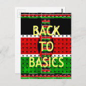 Terug naar Basics: Kenia Vlag Thema Weven Cultuur Briefkaart (Voorkant / Achterkant)