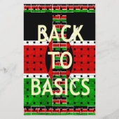 Terug naar Basics: Kenia Vlag Thema Weven Cultuur Briefpapier (Voorkant)